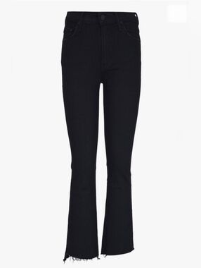 Mother The Insider Crop Step Fray Not Guilty Black Size 31 Denim Jeans